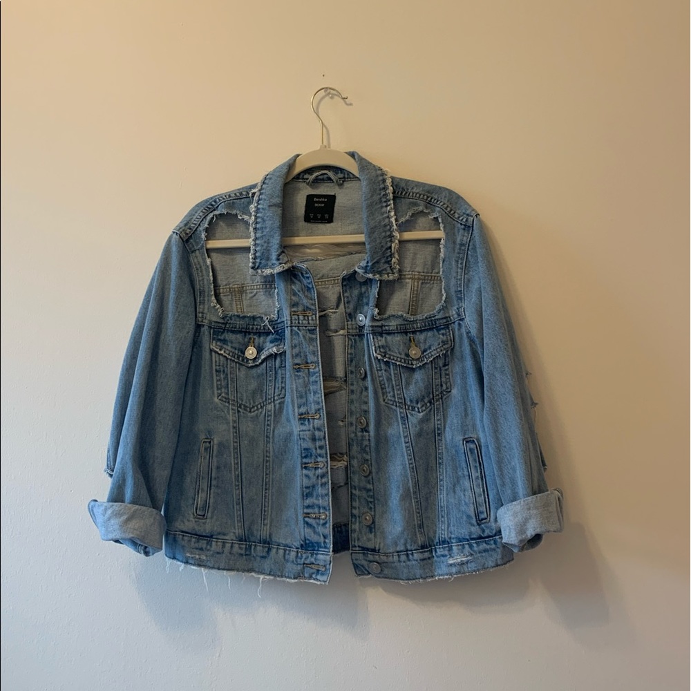 Trendy ripped Denim Jacket